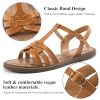 51JahADrZL.jpg Women's Flat Sandals Dressy: Summer Gladiator Dress Sandals 2025 Comfortable Slip On Walking Beach Footwear Slingback