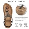 51K1TSbnIoL.jpg Sandals Women Dressy Flats: Bohemian Flat Sandals for Women Comfortable Summer Casual Flip Flops Elastic Ankle Strap