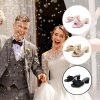 51XGKxlAQrL.jpg Women's Bowknot Low Chunky Heels Mules Sandals Slip on Pleated Bow Heels Wedding Bridal Party Dress Shoes