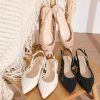 51ck8NaMyL.jpg Slingback Flats for Women Pointed Toe Ballet Flats Classic Low Heel Sandals Dress Shoes