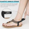 51dMYGb12mL.jpg Sandals Women Dressy Flats: Bohemian Flat Sandals for Women Comfortable Summer Casual Flip Flops Elastic Ankle Strap