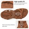 51tYYexAGCL.jpg Womens Sandals Shoes Comfort Walking with Non Slip on Casual Summer Beach Shoes Dress Ankle Elastic Jeweled Bohemian Flats